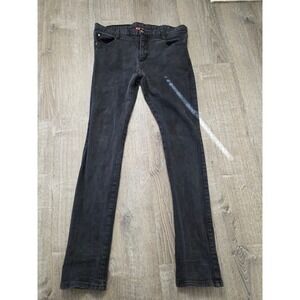 VINTAGE Dogpile Strictly Roots Mens Slim Fit Black Denim Jeans Size 38 Punk